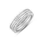 Load image into Gallery viewer, 3 row Full Eternity 925 Silver Ring
