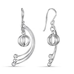 Load image into Gallery viewer, Dangling Feathered Link 925 Sterling Silver Earrings
