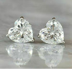 Load image into Gallery viewer, Solitaire Heart Sterling Silver Stud Earrings
