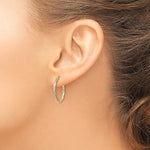 Load image into Gallery viewer, Pihu Double Hoops Two Tone 925 Sterling Silver Hoop Earrings
