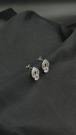 Load and play video in Gallery viewer, Pratibha Solitaire 925 Silver Earrings
