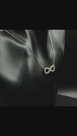 Load and play video in Gallery viewer, Infinite Love  925 Silver Necklace with Adjustable Length
