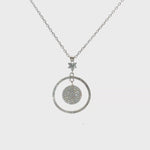 Load and play video in Gallery viewer, 925 Sterling Silver Round Shape Pendant Necklace with Adjustable Length
