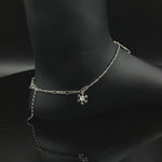 Load and play video in Gallery viewer, Madhuban Infinity Snowflake 925 Sterling Silver Anklets with Adjustable Length
