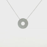 Load and play video in Gallery viewer, 925 Sterling Silver Round Pendant Necklace with Adjustable Length
