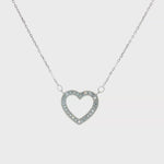 Load and play video in Gallery viewer, 925 Sterling Silver Heart Pendant Necklace with Adjustable Length
