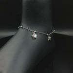 Load and play video in Gallery viewer, Madhuban Flower Solitaire 925 Sterling Silver Anklets with Adjustable Length
