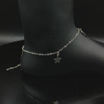 Load and play video in Gallery viewer, Madhuban Star 925 Sterling Silver Anklets with Adjustable Length
