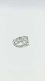 Load and play video in Gallery viewer, Multi Layered Solitaire 925 Silver Ring
