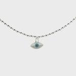 Load and play video in Gallery viewer, 925 Sterling Silver Evil Eye Pendant Necklace with Adjustable Length
