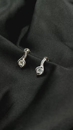 Load and play video in Gallery viewer, UNO Solitaire 925 Silver Earrings
