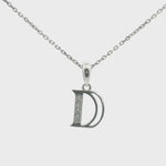 Load and play video in Gallery viewer, 925 Sterling Silver Alphabet D Pendant Necklace with Adjustable Length
