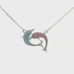 Load and play video in Gallery viewer, 925 Sterling Silver Classic Fish Pendant Necklace with Adjustable Length For Women
