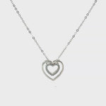 Load and play video in Gallery viewer, 925 Sterling Silver Heart Shape Pendant Necklace with Adjustable Length
