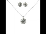 Load and play video in Gallery viewer, Premium 925 Silver Necklace &amp; Earrings Set for Women