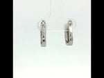 Load and play video in Gallery viewer, Chic 925 Silver Hoop Earrings with Brilliant Cut CZ Drop