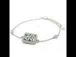 Load and play video in Gallery viewer, Squre 925 Sterling Silver Bracelet with Adjustable Length