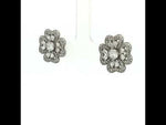 Load and play video in Gallery viewer, Luxury 925 Sterling Silver Sparkling Flower Shape Earrings