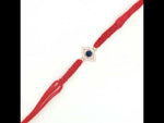 Load and play video in Gallery viewer, Premium Eye Shape 925 Sterling Silver Rakhi for Brother