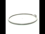 Load and play video in Gallery viewer, 925 Sterling Silver Pave Crystal Bangle Bracelet for Women