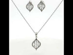 Load and play video in Gallery viewer, Premium 925 Silver Necklace &amp; Earrings Set for Women