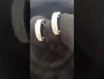 Load and play video in Gallery viewer, Chic 925 Silver Hoop Earrings with Brilliant Cut CZ Drop