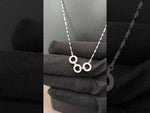 Load and play video in Gallery viewer, Stylish Mangalsutra in 925 Sterling Silver Rhodium Plated 18 inches