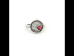 Load and play video in Gallery viewer, 925 Sterling Silver Ruby Color Pear Shape Halo Ring For Women