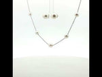 Load and play video in Gallery viewer, 925 Sterling Silver Necklace with Stud Earring Set Studded With Cubic Zircons