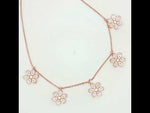 Load and play video in Gallery viewer, 925 Sterling Silver Floral Necklace with Adjustable Length