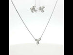 Load and play video in Gallery viewer, Premium 925 Silver Necklace &amp; Earrings Set for Women