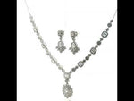 Load and play video in Gallery viewer, 925 Sterling Silver Designer Necklace Set with Crystal Accents