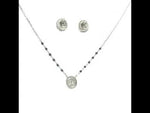 Load and play video in Gallery viewer, Mangalsutra With Earring in 925 Sterling Silver Rhodium Plated 9 inches
