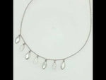 Load and play video in Gallery viewer, 925 Sterling Silver Leaf Shape charms Necklace with Adjustable Length