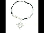 Load and play video in Gallery viewer, Designer 925 Sterling Silver Star Hand Mangalsutra For Women 7.5 Inch