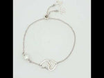 Load and play video in Gallery viewer, Desire Heart Shape 925 Sterling Silver Bracelet with Adjustable length Frre Size