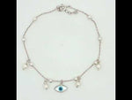 Load and play video in Gallery viewer, Evil Eye 925 Sterling Silver Anklets with Adjustable Length