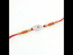 Load and play video in Gallery viewer, Premium Feather 925 Sterling Silver Rakhi for Brother
