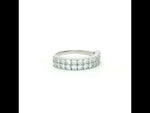Load and play video in Gallery viewer, 925 Sterling Silver Triple Row CZ Stone Statement Ring for Women