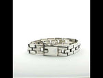 Load and play video in Gallery viewer, 925 Sterling Silver Pantera Type Link Men's Bracelet