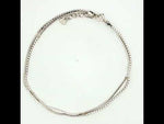 Load and play video in Gallery viewer, 925 Sterling Silver Double Layer Anklet for Women
