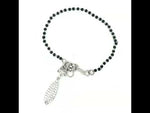 Load and play video in Gallery viewer, Designer 925 Sterling Silver Pear Hand Mangalsutra For Women 8 Inch