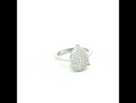 Load and play video in Gallery viewer, 925 Sterling Silver Pear Shape CZ Diamond Ring for Women