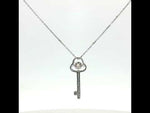 Load and play video in Gallery viewer, You Hold Key To My Heart 925 Sterling Silver Pendant Adjustable Chain with Message Postcard (Copy)