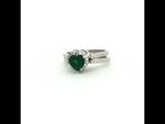 Load and play video in Gallery viewer, Dazzling 925 Sterling Silver Heart Shape Halo Ring with Sparkling Accents