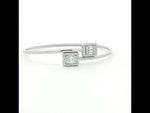 Load and play video in Gallery viewer, Elegant 925 Sterling Silver Openable Free-Size Bracelet for Women