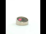 Load and play video in Gallery viewer, Triad Red Stone 925 Sterling Silver Men's Ring