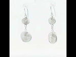 Load and play video in Gallery viewer, Geometric Waves 925 Sterling Silver Dangling Hook Earrings for Women