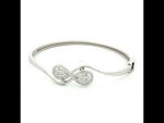 Load and play video in Gallery viewer, 925 Sterling Silver Rhodium Infinity Bracelet