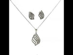 Load and play video in Gallery viewer, Premium 925 Silver Necklace &amp; Earrings Set for Women
